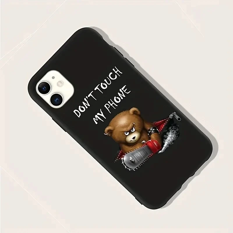 Милый чехол для телефона с маленьким медведем iPhone 14 13 11 15 Pro Max 12 Mini XS XR X 8 7 Plus SE 2022