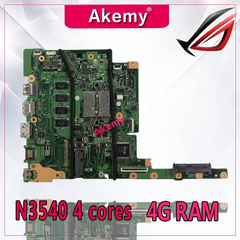 

Akemy E402MA E502MA Laptop motherboard For Asus E402MA E502MA E402M E502M E402 E502 Test original mainboard 4G RAM N3540 4 cores