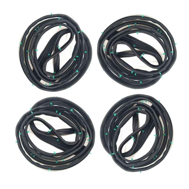 

4PCS Front Rear Left Right Replacement Door Rubber Gasket Seals Weather Strip Set Fit For Honda Accord Sedan 2003-2007