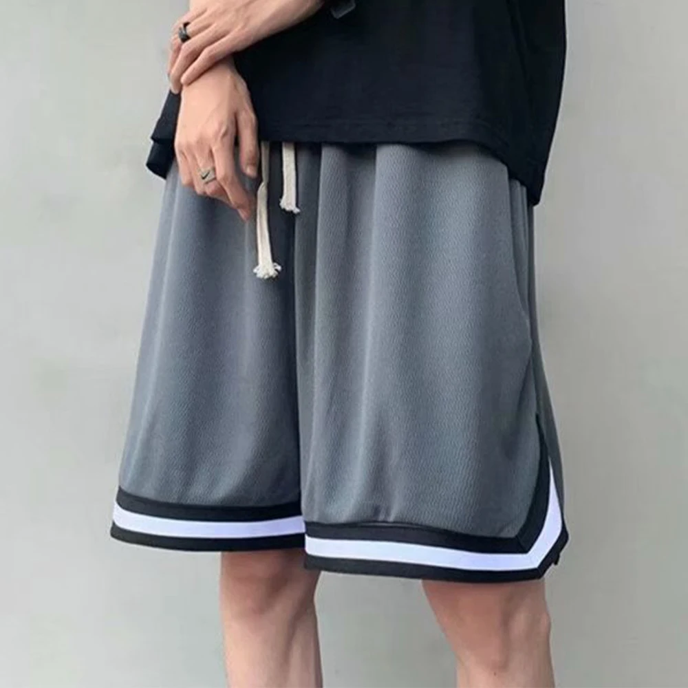 

Man Casual Sweat Shorts Sport Pants Slim-Fit Summer Beach Gym Fitness Workout Breathable Solid Color Elastic Streetwear Pants