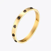 enfashion black screw cuff bracelet manchette gold color vintage bangle bracelet for women bracelets bangles pulseiras b8774