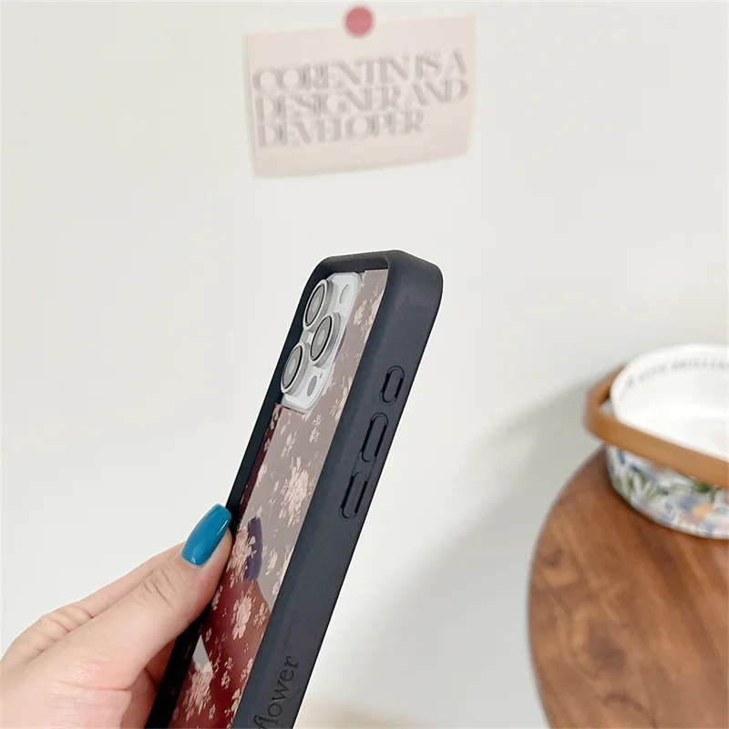 Дикий цветок wf дикие цветы розы чехол для телефона iPhone 15 14 13 12 16 Pro Max Plus 16pro 3D WF