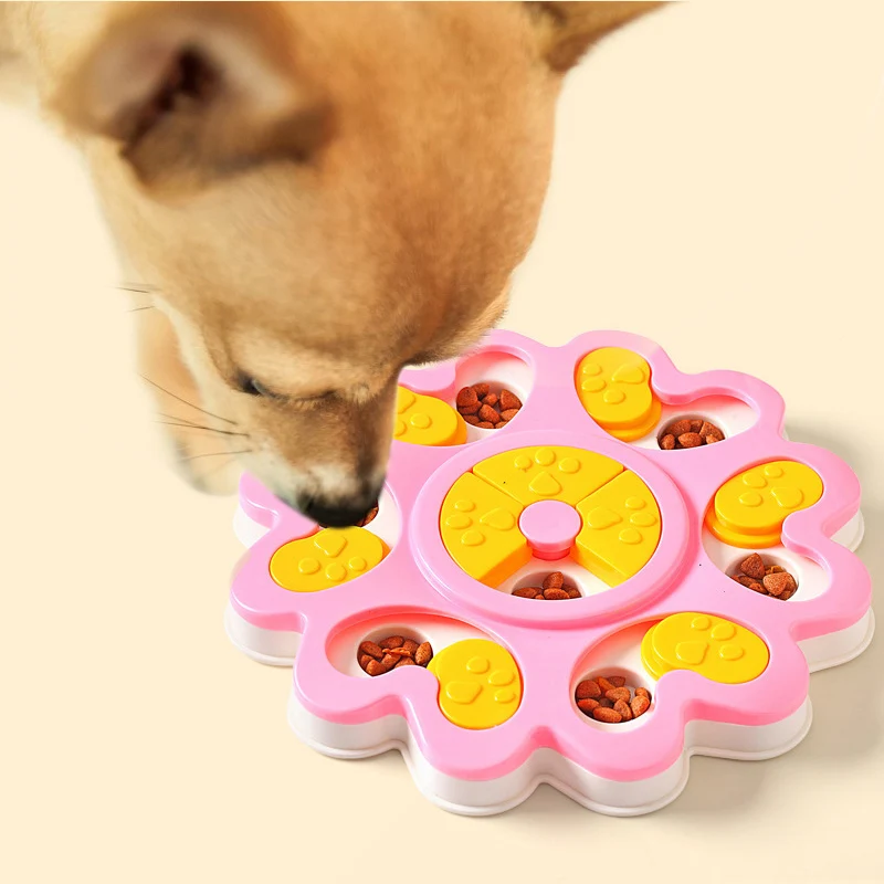 

Медленная емкость для домашних животных, миска для медленной еды, игрушки-головоломки для щенков, диспенсер для еды, Антискользящая миска д...