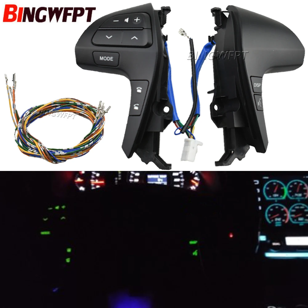 

Electronic Bluetooth Steering Wheel Control Switch 84205-06160 84250-0E120 For TOYOTA HILUX VIGO COROLLA CAMRY HIGHLANDER INNOVA