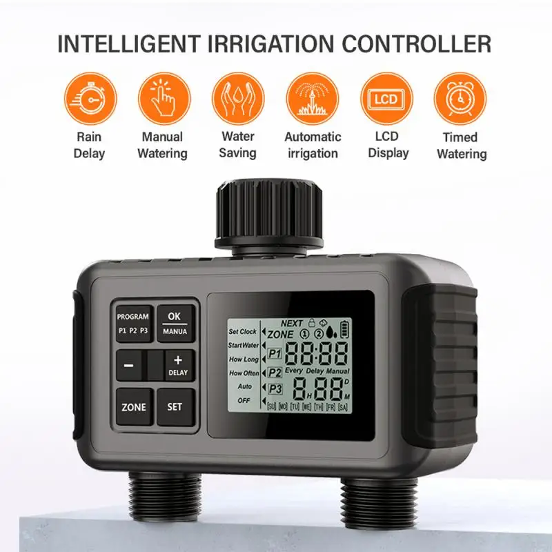 

Irrigation Controller Automatic Large Screen Display Irrigation Fully Adjustable Program Watering Up Garden Watering Tool