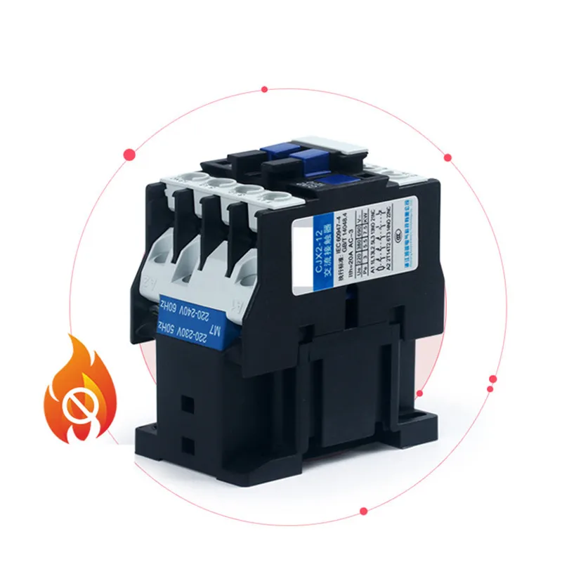 CJX2-1201 12A 3P+NC Magnetic Ac Electric 3 Pole Contactor For Unit Phase 380V 220V 110V 36V 24V Normally Closed |