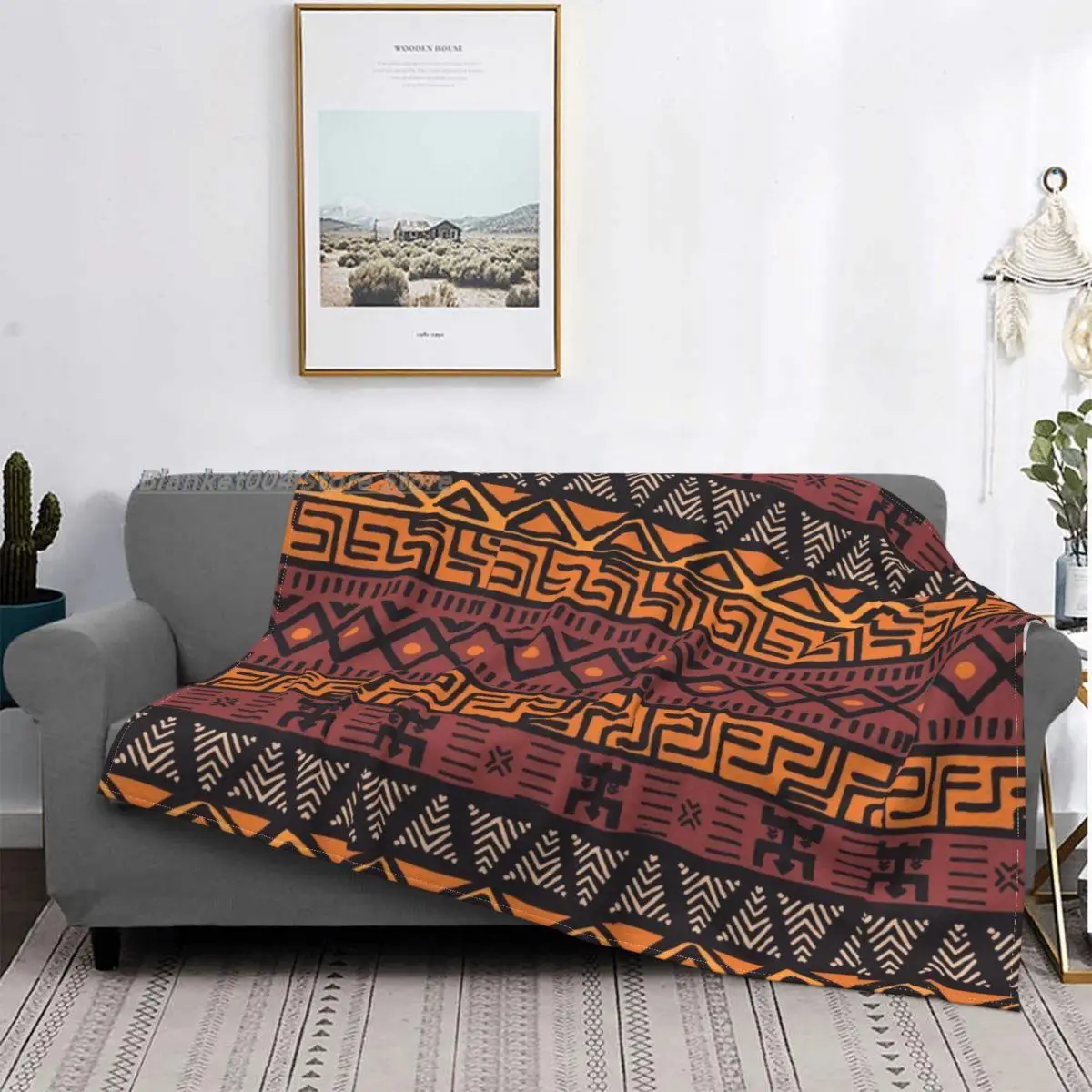 

Африканское племенное одеяло с рисунком, богемное винтажное покрывало в стиле бохо, супермягкое теплое Фланелевое покрывало для спальни и ...