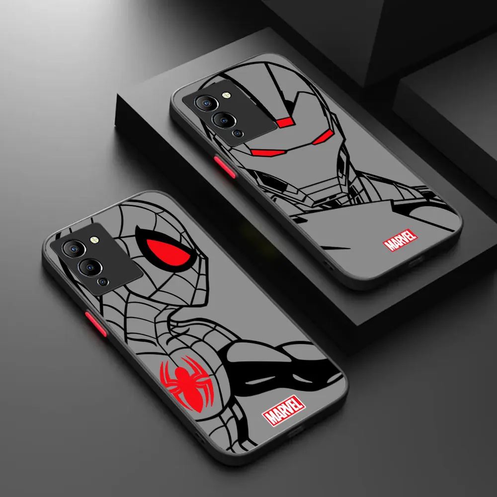 Stylish Marvel Character Lines Matte Phone Case For Infinix SMART 8 6 5 4 NOTE 30 12 G96 G88 11 10 8I 7 S PRO PLUS NFC