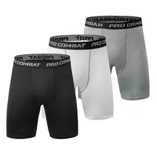 New Male Fitness Quick-Drying Tight Shorts Elastic Compression Leggings Training Pants Men Running Shorts Comfort Black Gray 