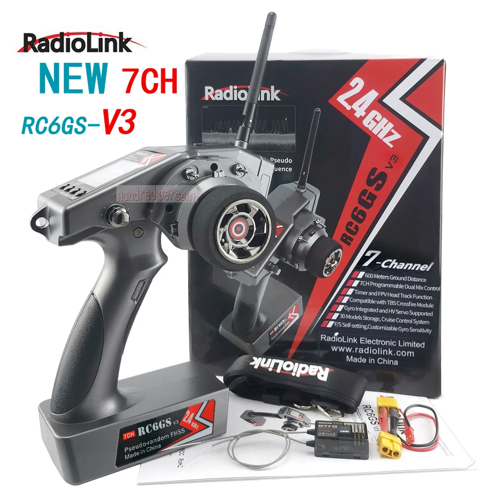 Бесплатная доставка RadioLink RC6GS V3 R7FG R6FG R6F 6 каналов 7CH Dual Mix программируемый 600 м 400
