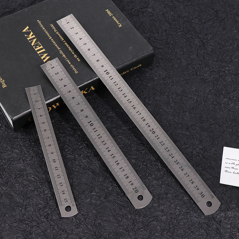 3Pcs Stainless Steel Ruler for Engineering School Office 15cm/20cm/30cm Hot sale 