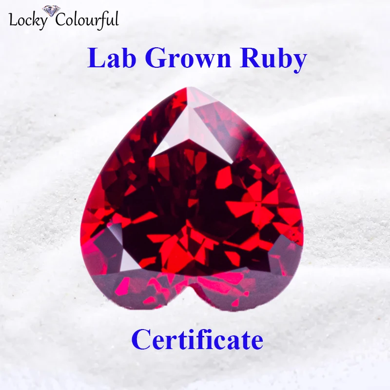 Выращенный в лаборатории рубиновый голубь кроваво-красный цвет форма сердца