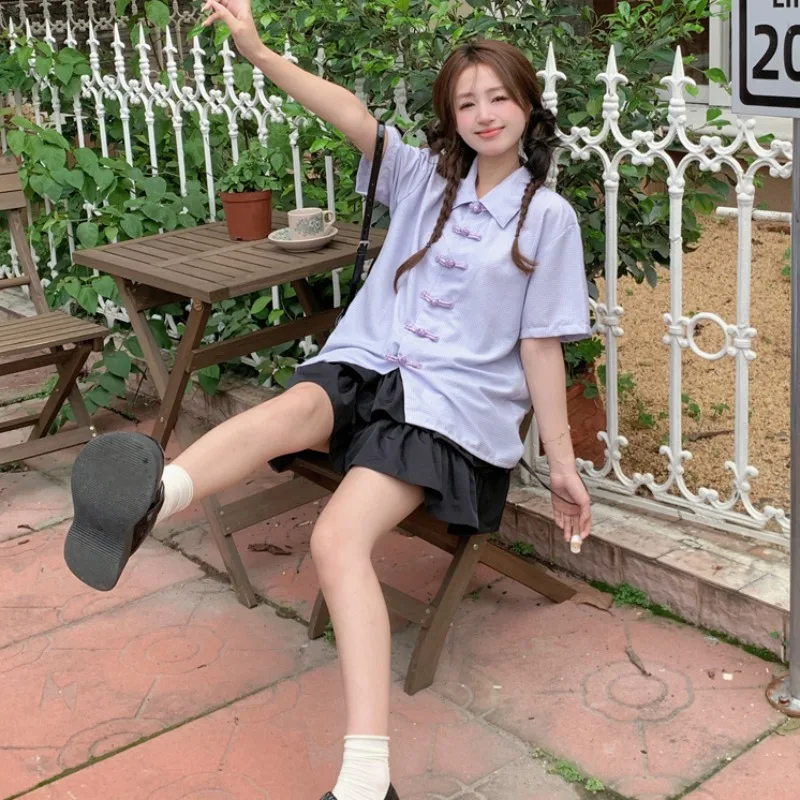 Футболки женские в клетку винтажные повседневные универсальные модные с