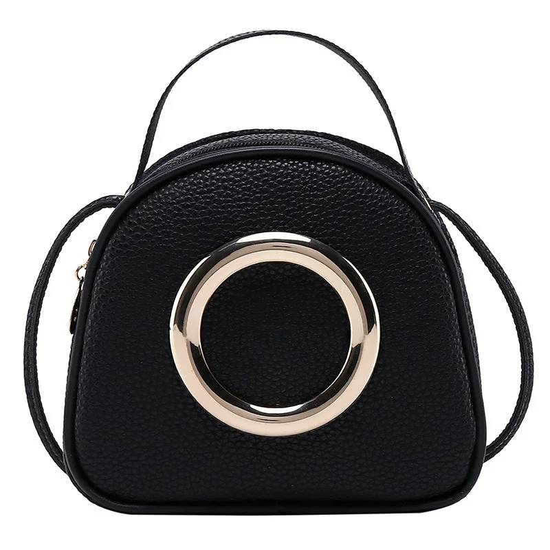 

Casual Ladies Crossbody Bags Nylon Chain Bag Women Vintage Black Shoulder Bags Girls Street Armpit Bag Solid Color Handbags