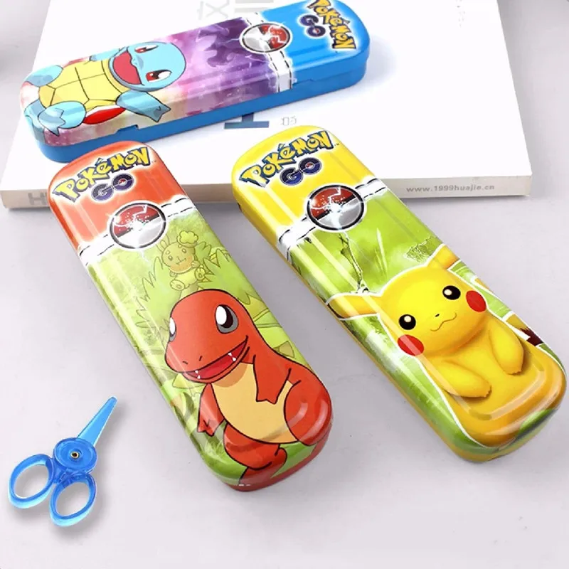 

Pokemon Pencil Case Pikachu Anime Cute Stationery Box Student Men and Women Metal Pencil Case School Supplies Christmas Gifts