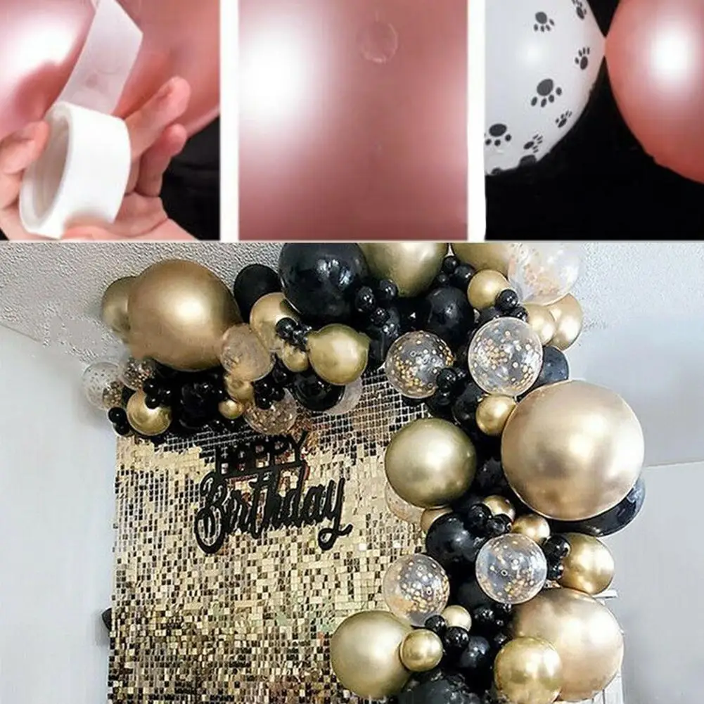 

121 Pcs Balloons Arch Black Gold Balloon Garland Arch Kit Set Baby Shower Birthday Wedding Party Decor Balloons Arch