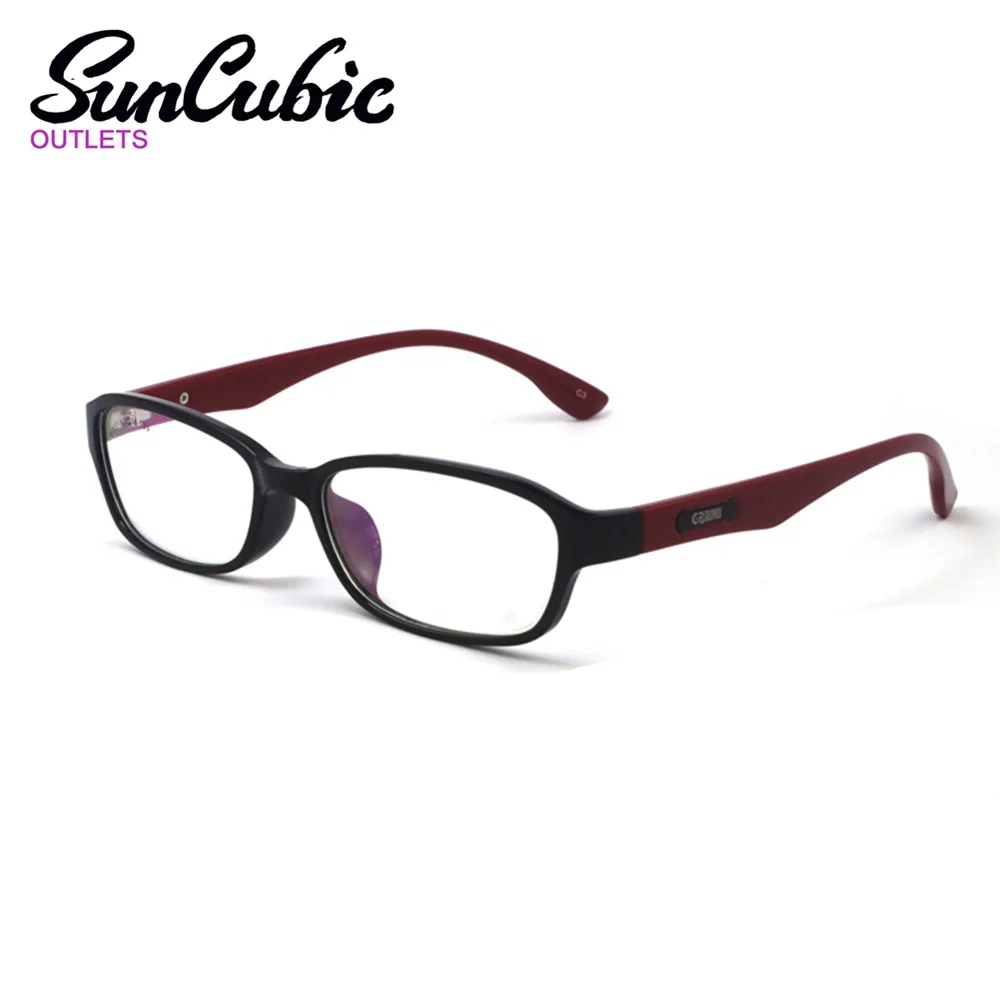 

9007-C3 New High Quality Light Glasses Frame Hinge Black Red Patchwork clean lens Eyeglasses/Optical Frame/Eyewear