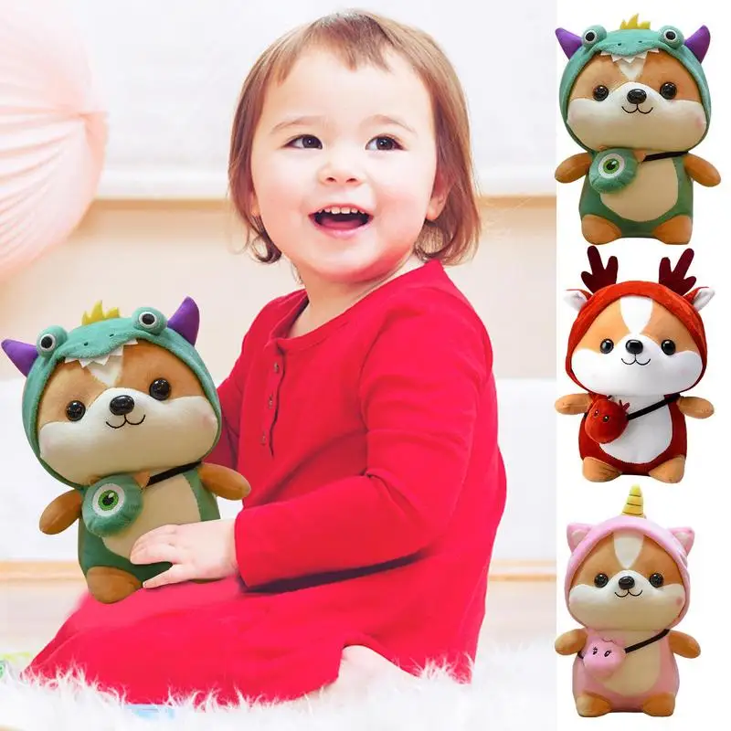 

Shiba Inu Plush Doll Animal Shiba Inu Dog Plush Toy Soft Stuffed Animals Pillow Toys Transformed Into Dog Doll for kids gifts