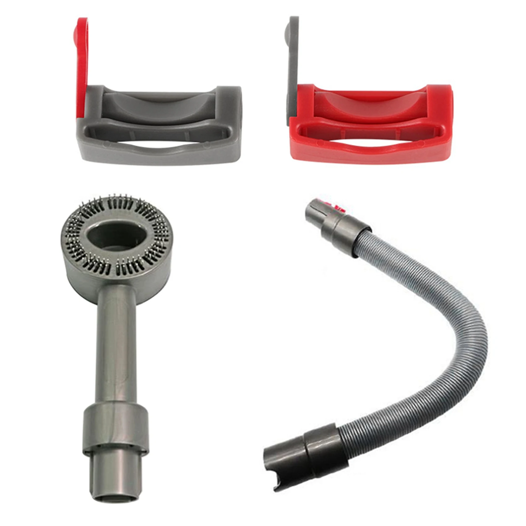 

2Pcs Trigger Lock with Hard-Bristled Brush Head Nozzle Attachment and Telescopic Hose,for Dyson V6 V7 V8 V11 V10