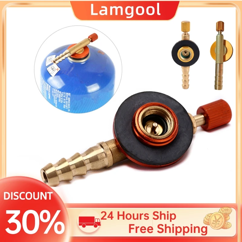 

Stainless Steel Outdoor Camping Gas Stove Switching Charging Inflatable Valve Adapter Gas Cartridge Tank Cylinder Adapter Hot