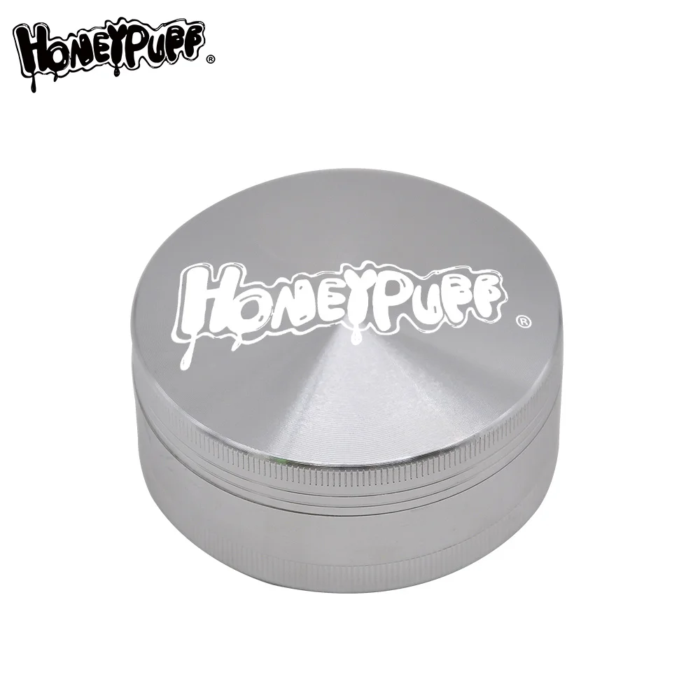 

HONEYPUFF Premium Aluminum Herb 75 MM 3 Layers Molino de Humo With Sharp Diamond Teeth Herbal Crusher Miller Custom Logo