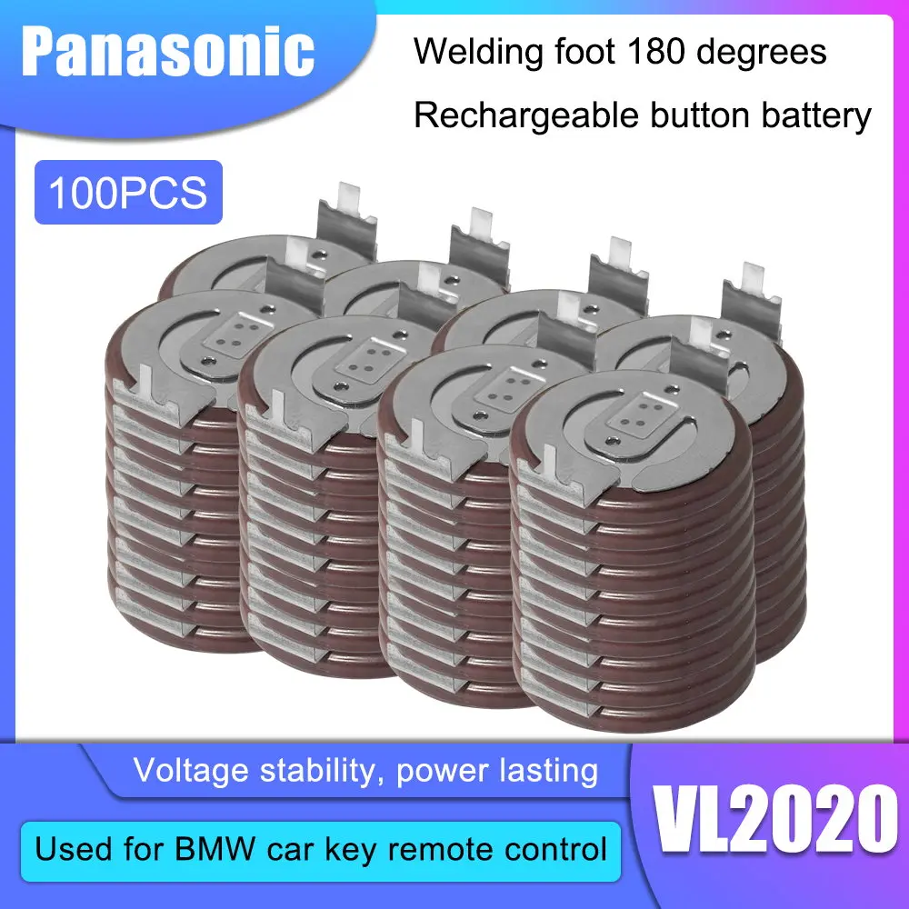 100 шт. 100% оригинальный литиевый кнопочный аккумулятор типа монет VL2020 3 в 20 мАч с