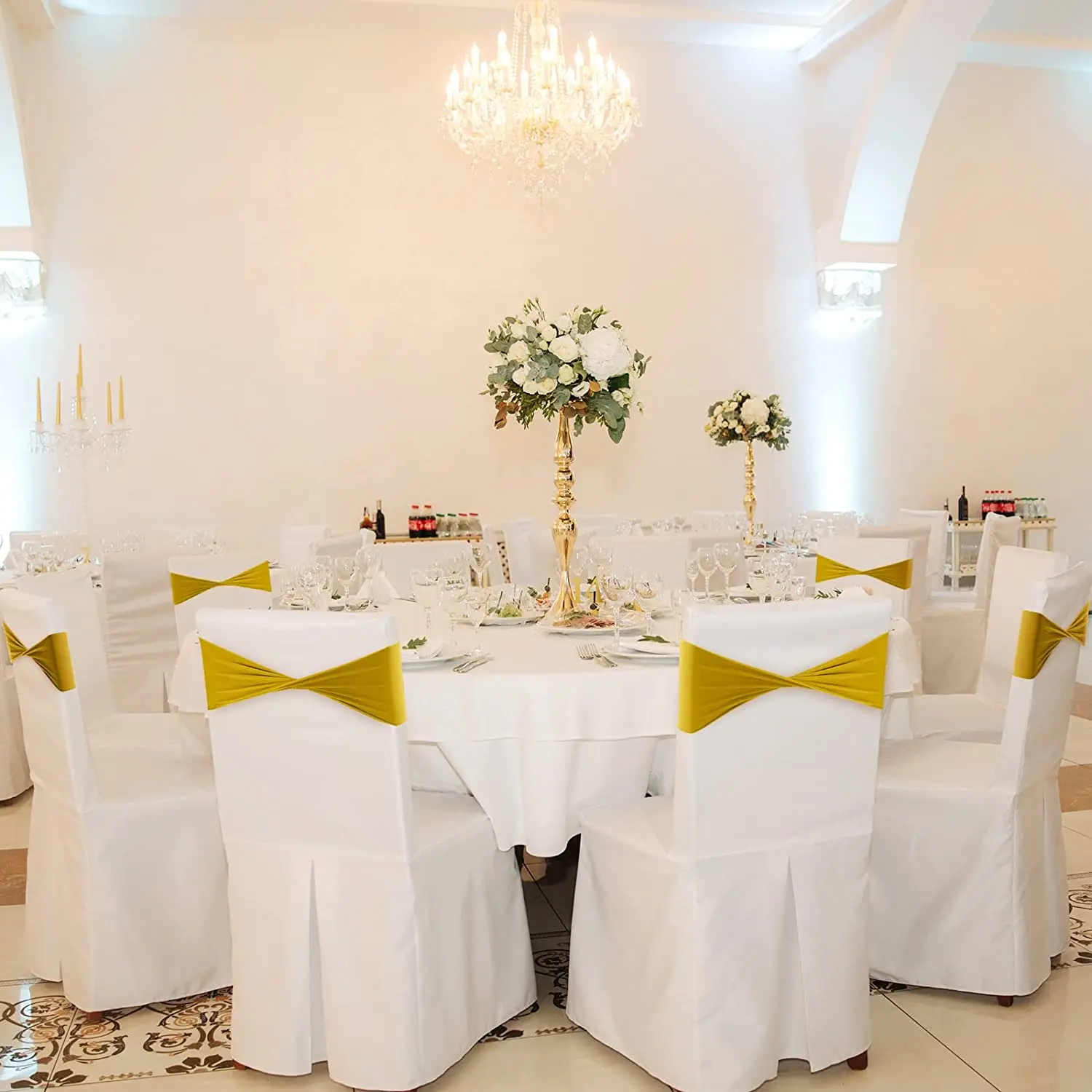 Sashes Bows,elastic Chair Cover Bands Ties Without Buckle Fo