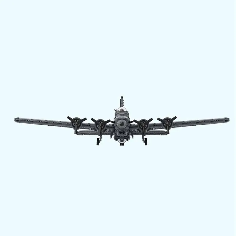 Модель военного самолета MOC строительный кирпич летающая крепость в небе