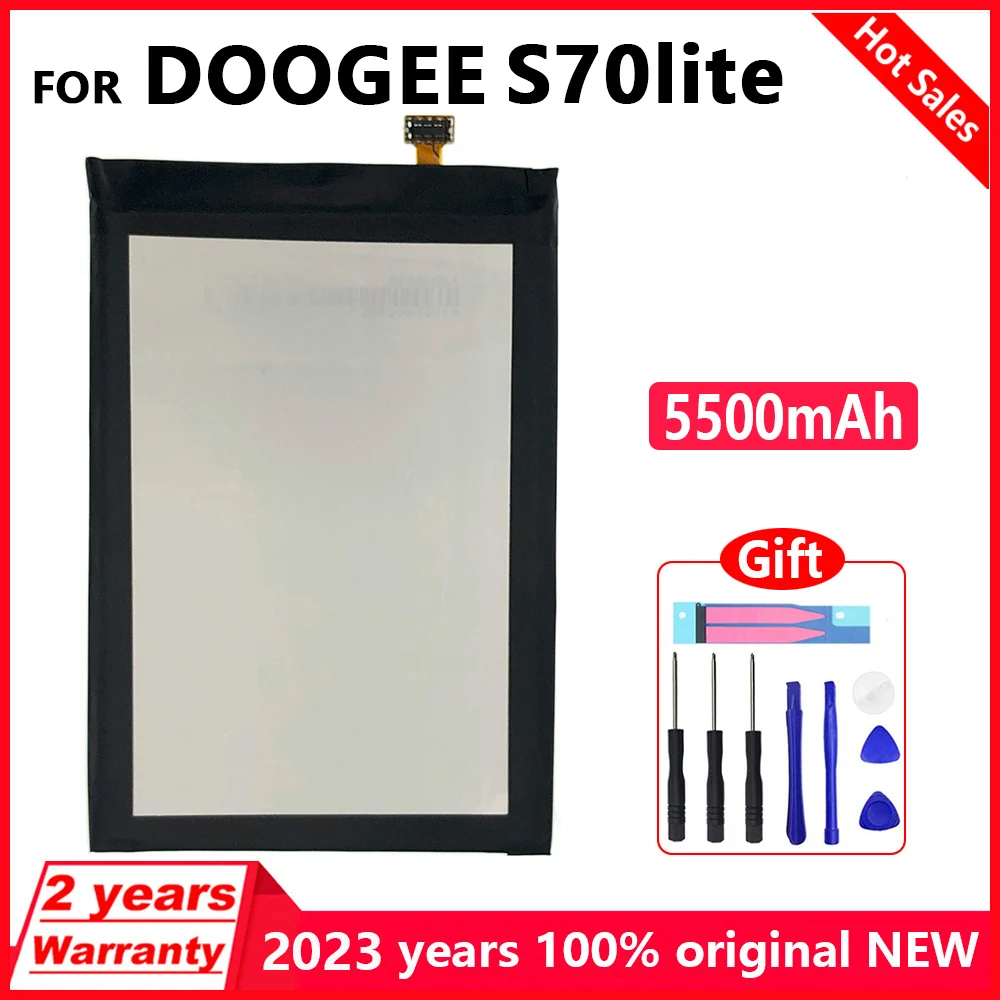 

2023 новый оригинальный 5500 мАч S70 аккумулятор для телефона Doogee S70 S 70 Lite высококачественные запасные части батареи с бесплатными инструментами