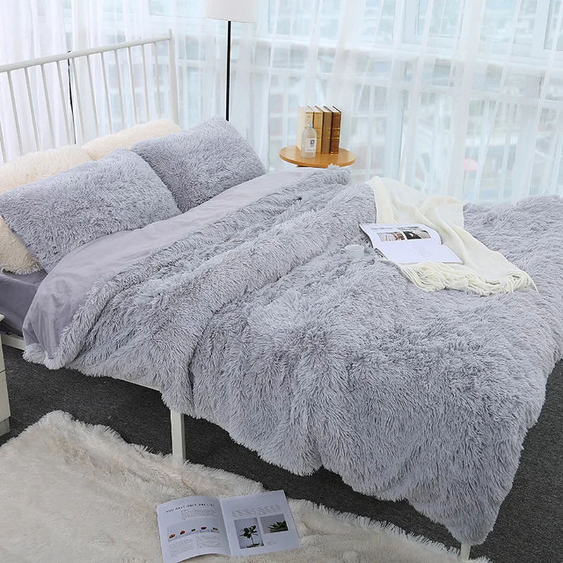 

Super Soft Blanket Long Shaggy Fuzzy Fur Faux Throw Blanket Gift Warm Elegant Thick Fluffy Sofa Bed Sherpa Blankets Pillowcase