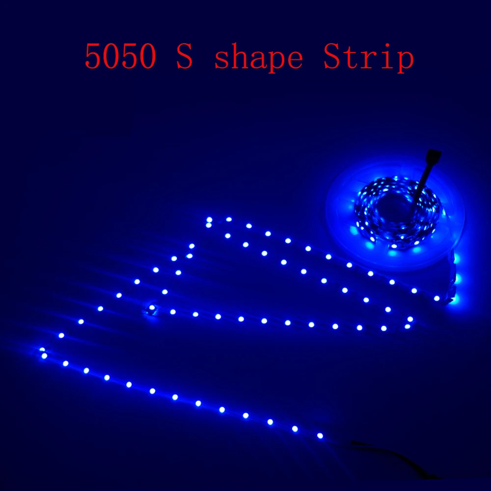 Светодиодная лента S-образной формы 100 м RGB белая/теплая гибкая 5050 60 светодиодов/м |