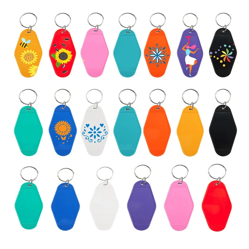 

20 Pcs Motel Keychain Blanks, Vintage Look Diamond Hotel Keychains, Sublimation Keychain Blanks, Vintage Ornament
