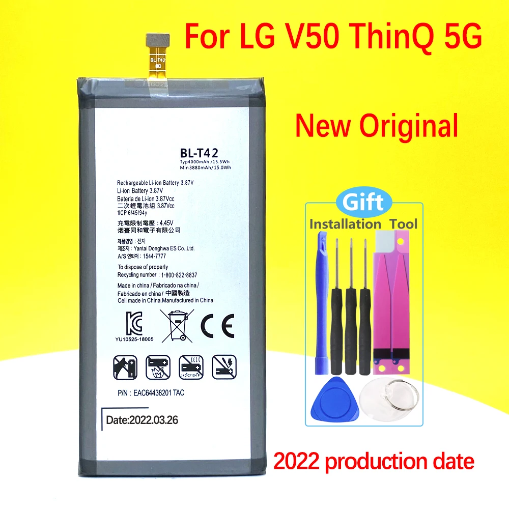 

New Original BL-T42 Battery For LG V50 ThinQ 5G V50ThinQ BL T42 LM-V500 V500N V500EM v500xm High Quality With Track Code