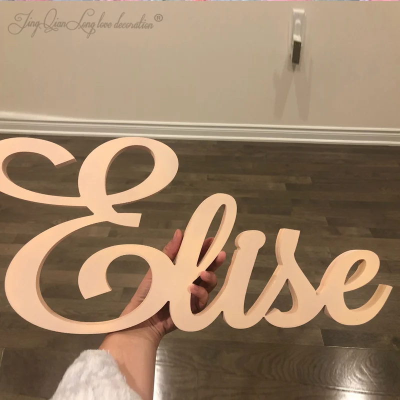 

Personalized large name wooden name signs, a variety of custom baby name signs for kindergarten decoration