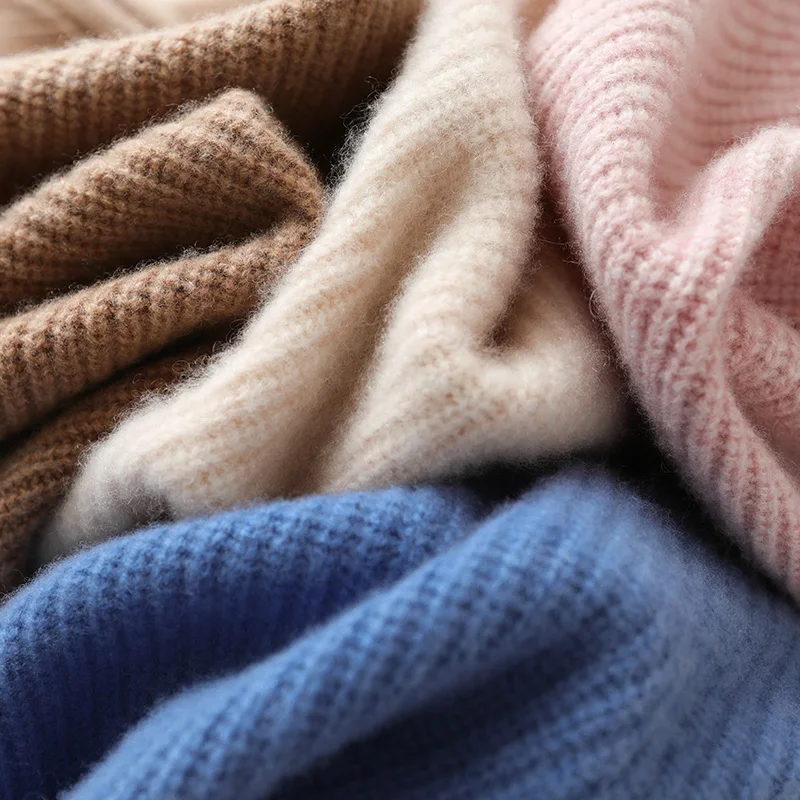 Плотный пуловер в рубчик для рыбаков из 100%-ной шерсти с круглым вырезом свитер