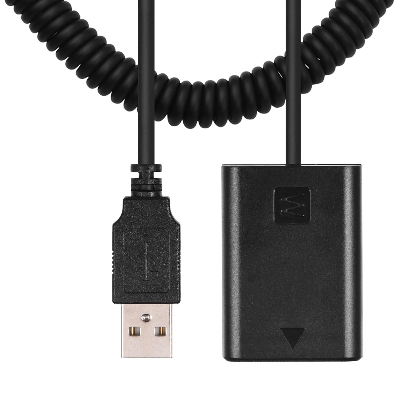 USB-коннектор Andoer 5 В муляж аккумулятора адаптер с гибким пружинным кабелем для