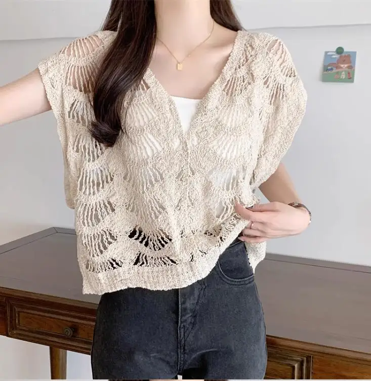 

Летние трикотажные майки с v-образным вырезом, женские летние топы с вырезами