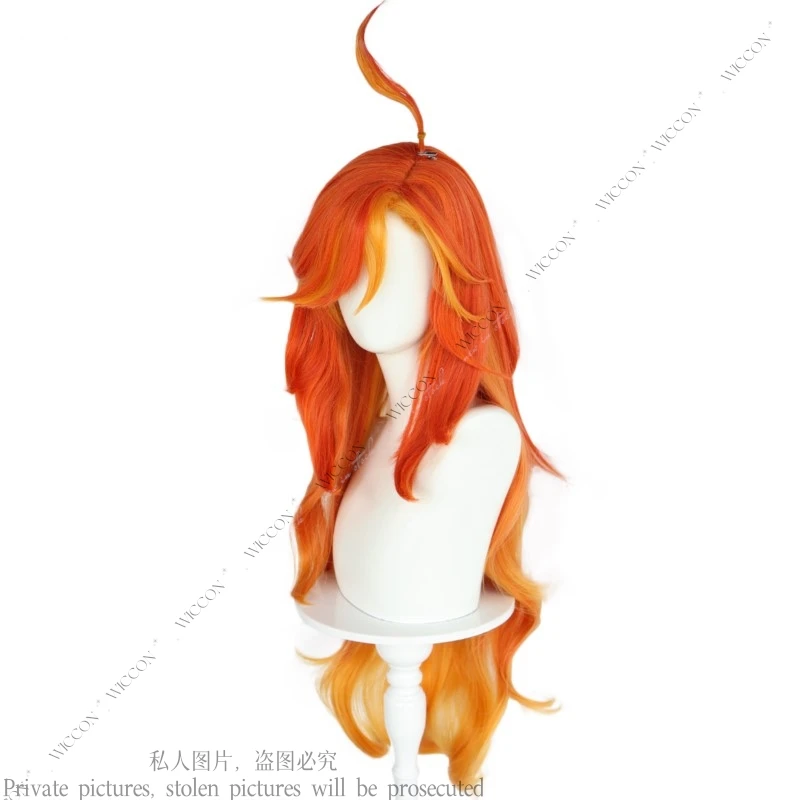 Mavuika New Natlan Косплей Парик Игра Genshin Impact The Seven God of Fire Женщина Градиент Волос Красный