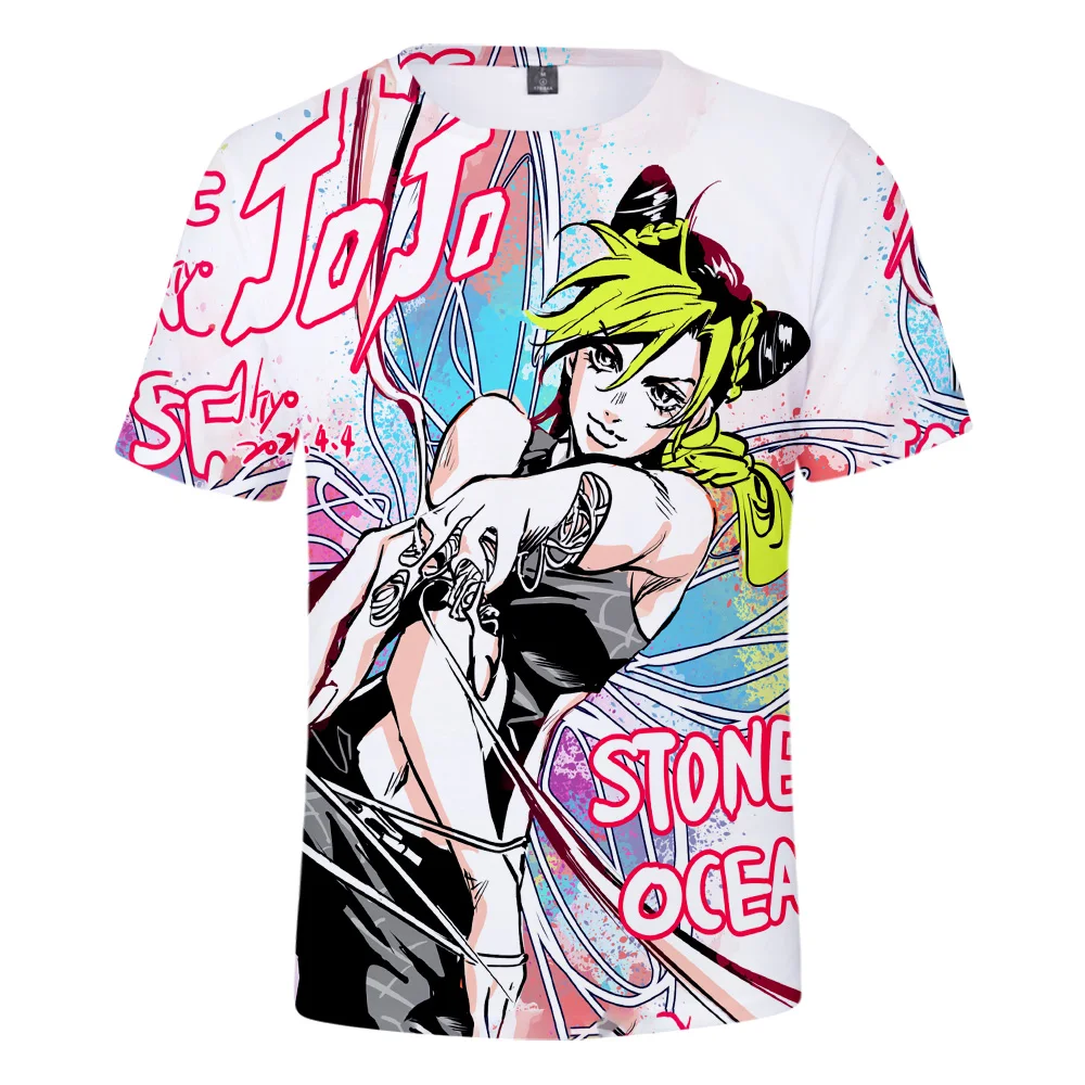 

New Men Fashion Stone Ocean Jojo 3d Print T-Shirt Kid Hip Hop Anime Tee Child Tshirt JoJo Bizarre Adventure Stone Ocean T Shirt