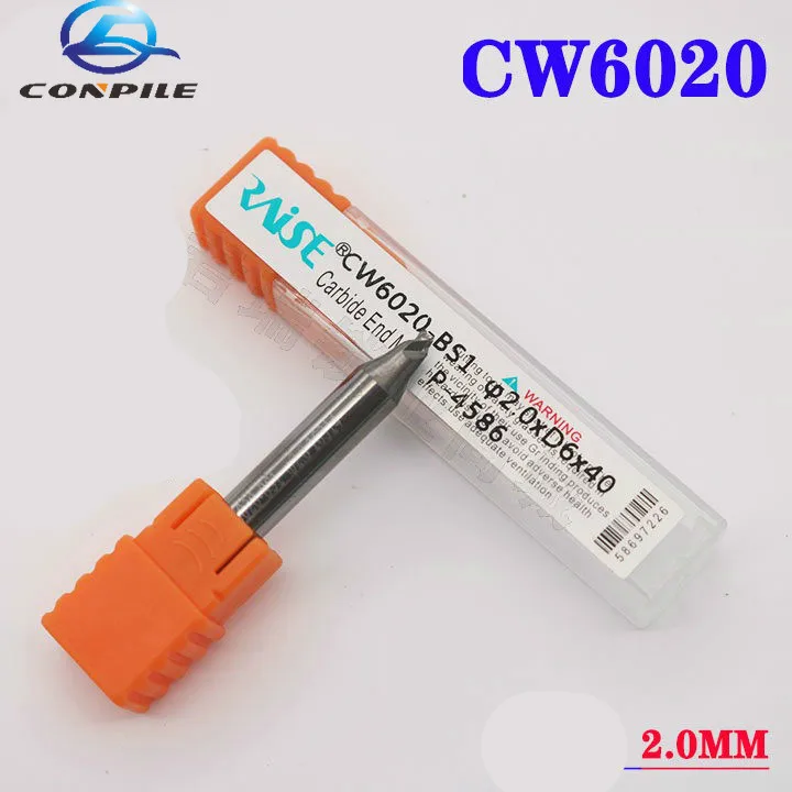

raise CW6020 Tungsten Steel Milling Cutter End Mill 2.0mm Blade for car key cut machine locksmith