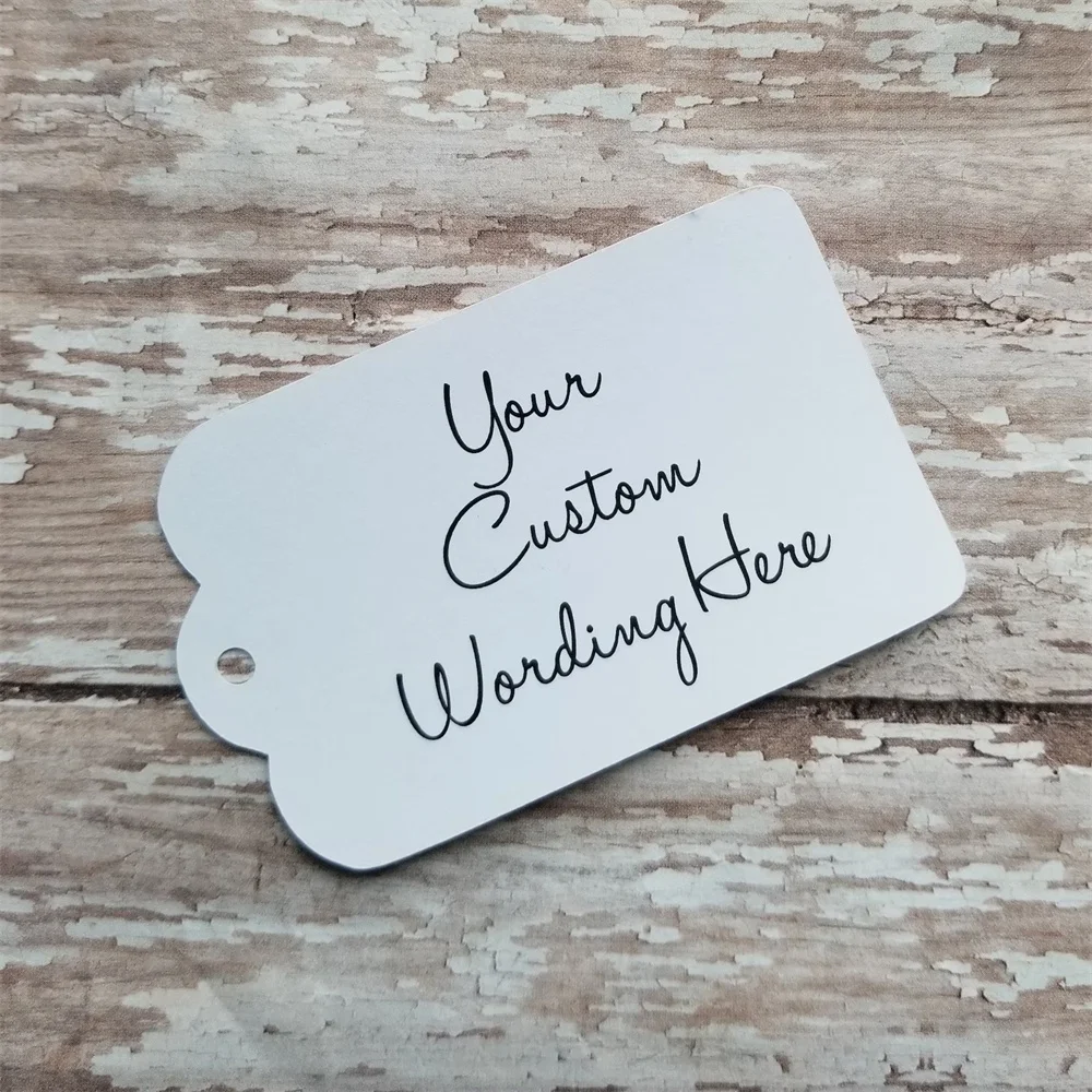 

50PCS Custom Tags, Gift Tags, Wedding Favor Tags, Bridal Shower Tags, Party Favor Tags, Baby Shower Tags, Distressed Tag