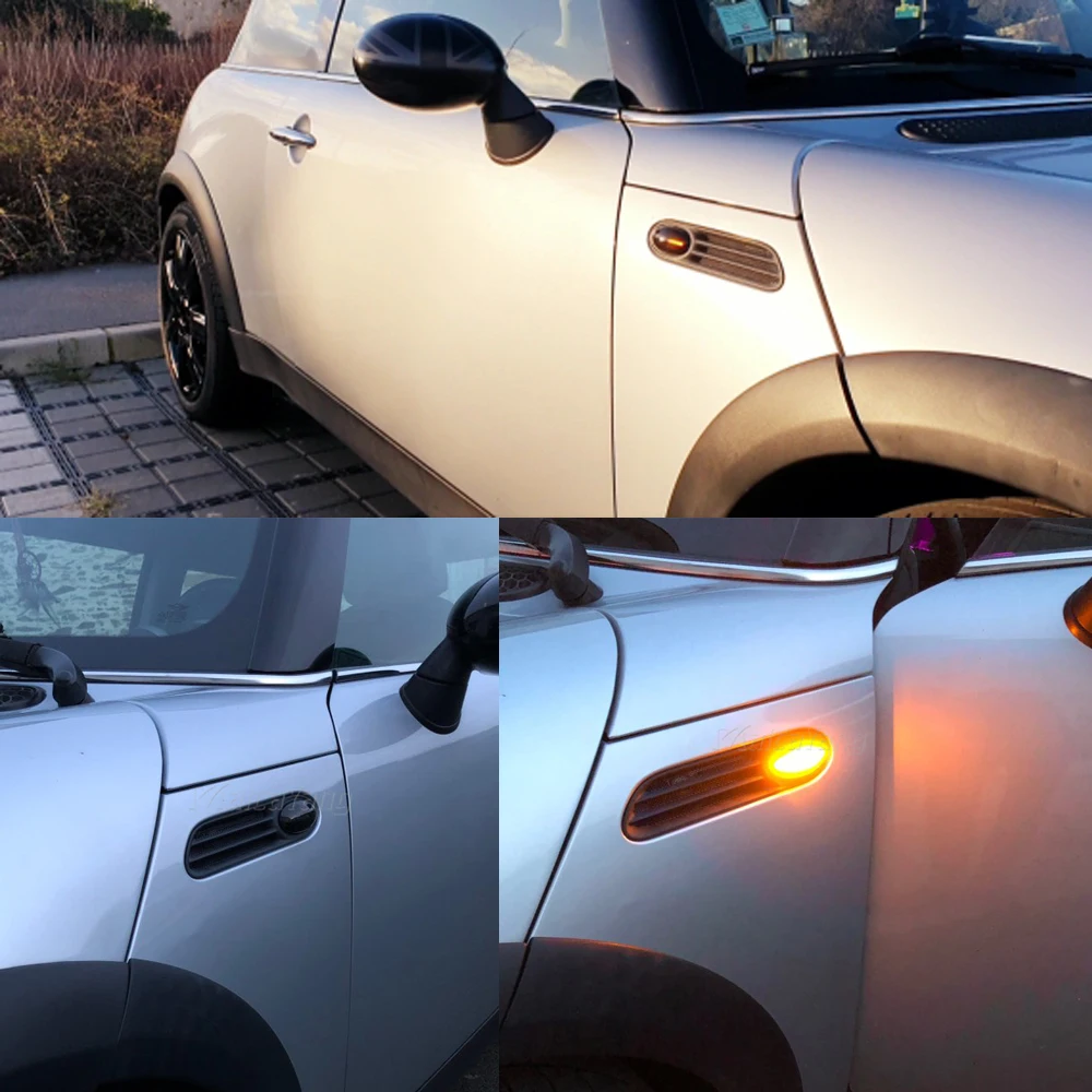 

For BMW Mini Cooper R50 R53 R52 Dynamic LED Turn Signal Lamp Repeater Indicator Flowing Side Marker Light 63137166014 1112629