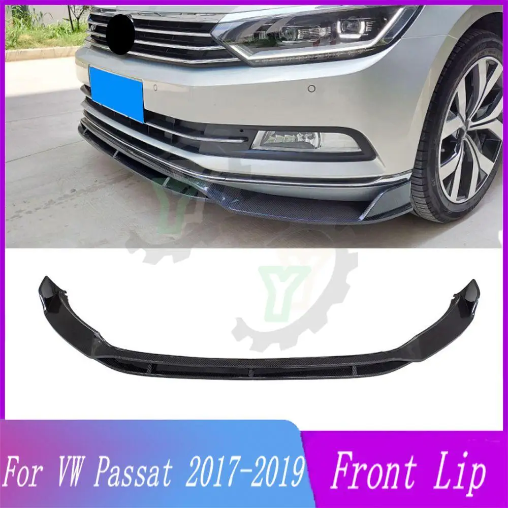 

Car Front Spoiler Bumper Lip Glossy Black Car Lower Splitter Body Kit Guard Plate Lippe Board For VW Passat B8 2017 2018 2019