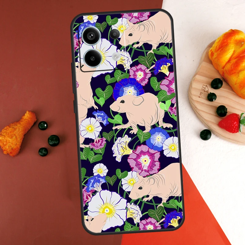 Фото Милый чехол Rattie Rats для Xiaomi Redmi Note 13 14 Pro 9 10 11 12 Pro 10S 11S 12S Redmi 13C 10C 12C 14C Coque №2