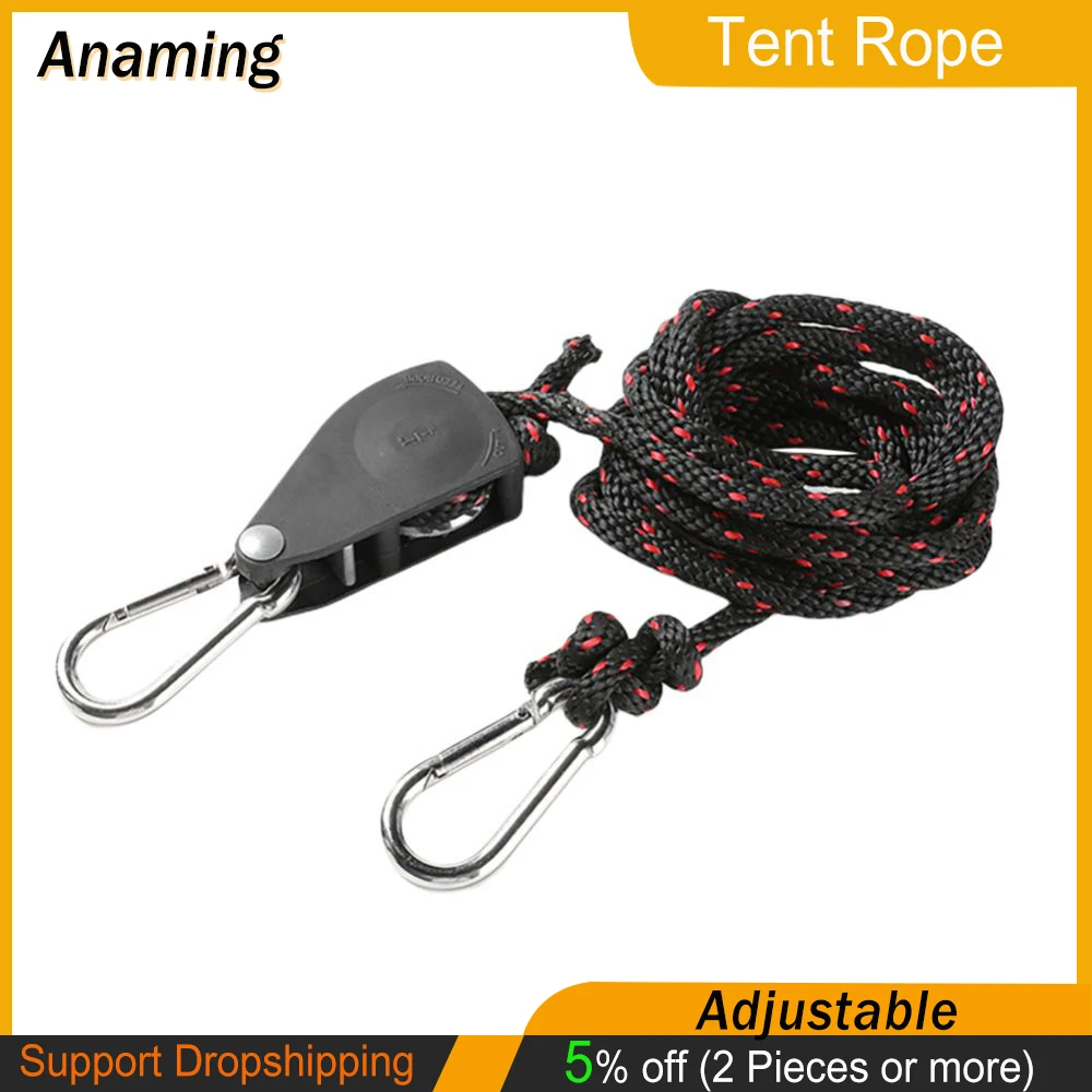 

Pulley Heavy Duty Adjustable Grow Light Ratchet Rope Hanger Yoyo for Camping Awning Wind Rope Tent Fixed Buckle Pulley Tensioner