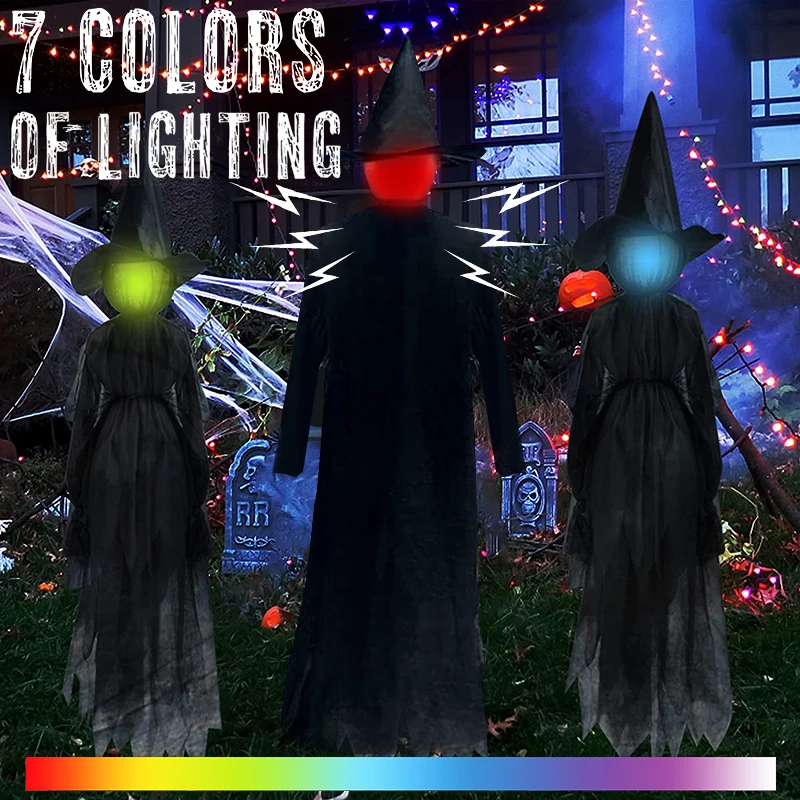 

1/3 шт. украшения на Хэллоуин наружные большие светящиеся Держите руки Кричащие ведьмы для вечевечерние НКИ садовые светящиеся ведьмы страш...