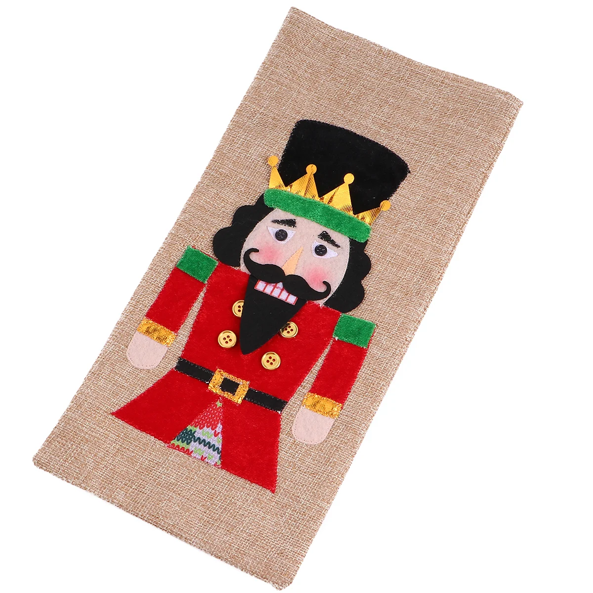 

1Pc Christmas Bottle Cover Cartoon Soldier Patterned Bottle Bag