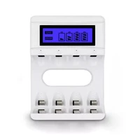 4 slots smart intelligent battery charger fast charge for aa aaa nicd nimh rechargeable batteries lcd display
