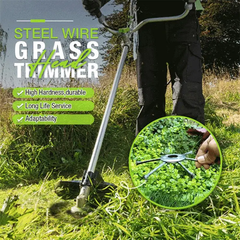 

Steel Wire Head Garden Weed Brush Lawn Mower Grass Eater Trimmer Cutter Tools Garden Grass Trimmer Head Weed Blade