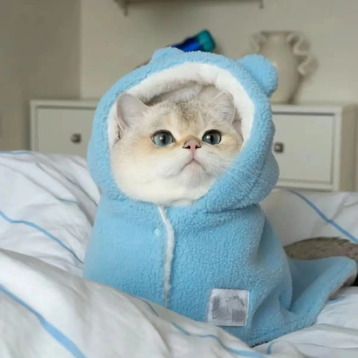 Осенне-зимний плащ для домашних животных плюшевое одеяло собак и кошек милая